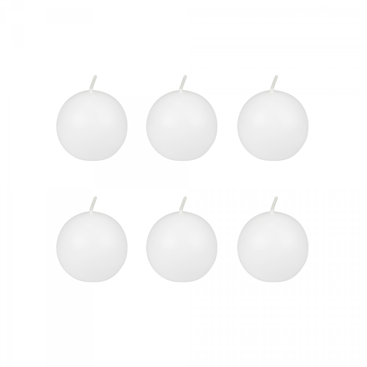 3 Inch White Citronella Ball Candles (6pc/Box)
