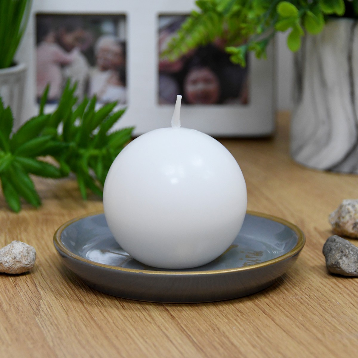 3 Inch White Citronella Ball Candles (6pc/Box)