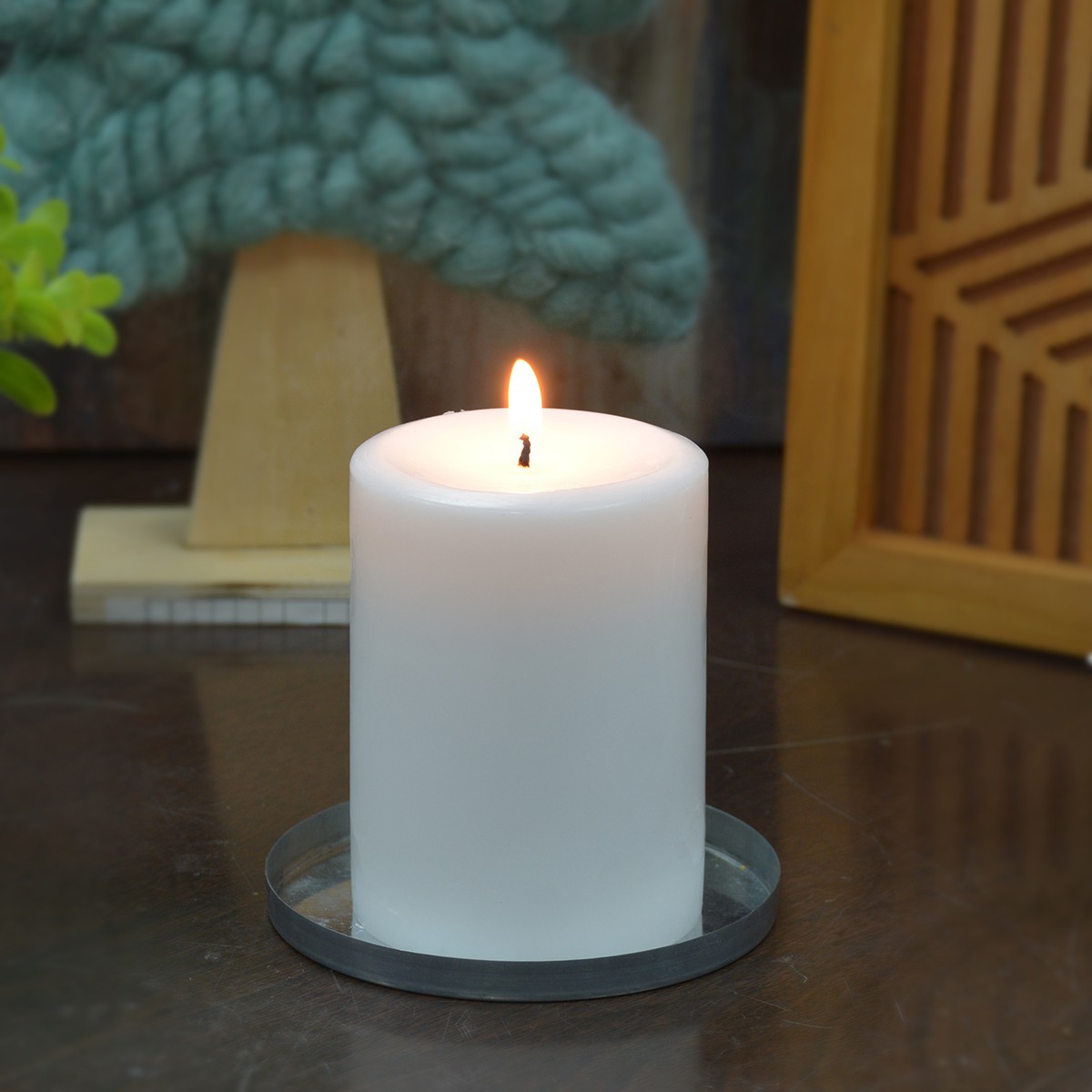 4 x 6 Inch White Pillar Candles Set of 12