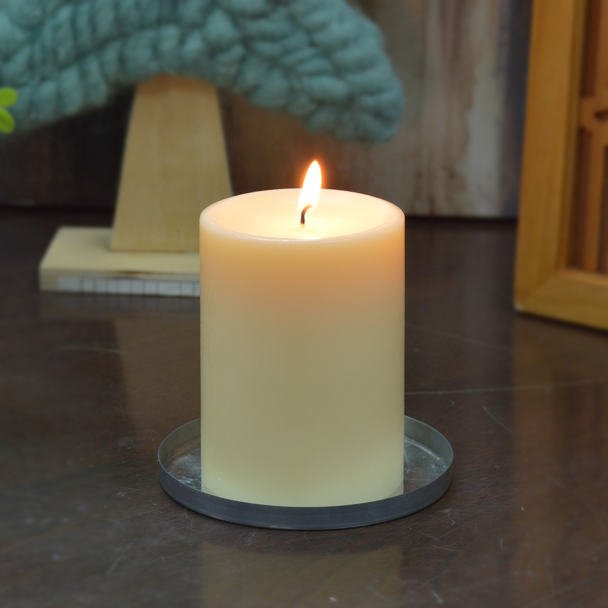 Hyoola Taper Candles - 4 Inch Ivory Dripless, Unscented