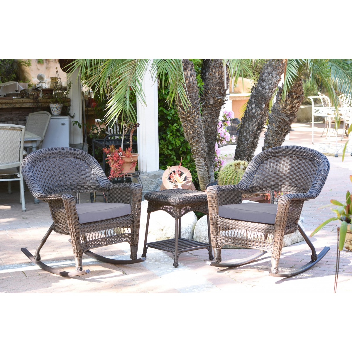 Jeco 3 piece new arrivals wicker chair set