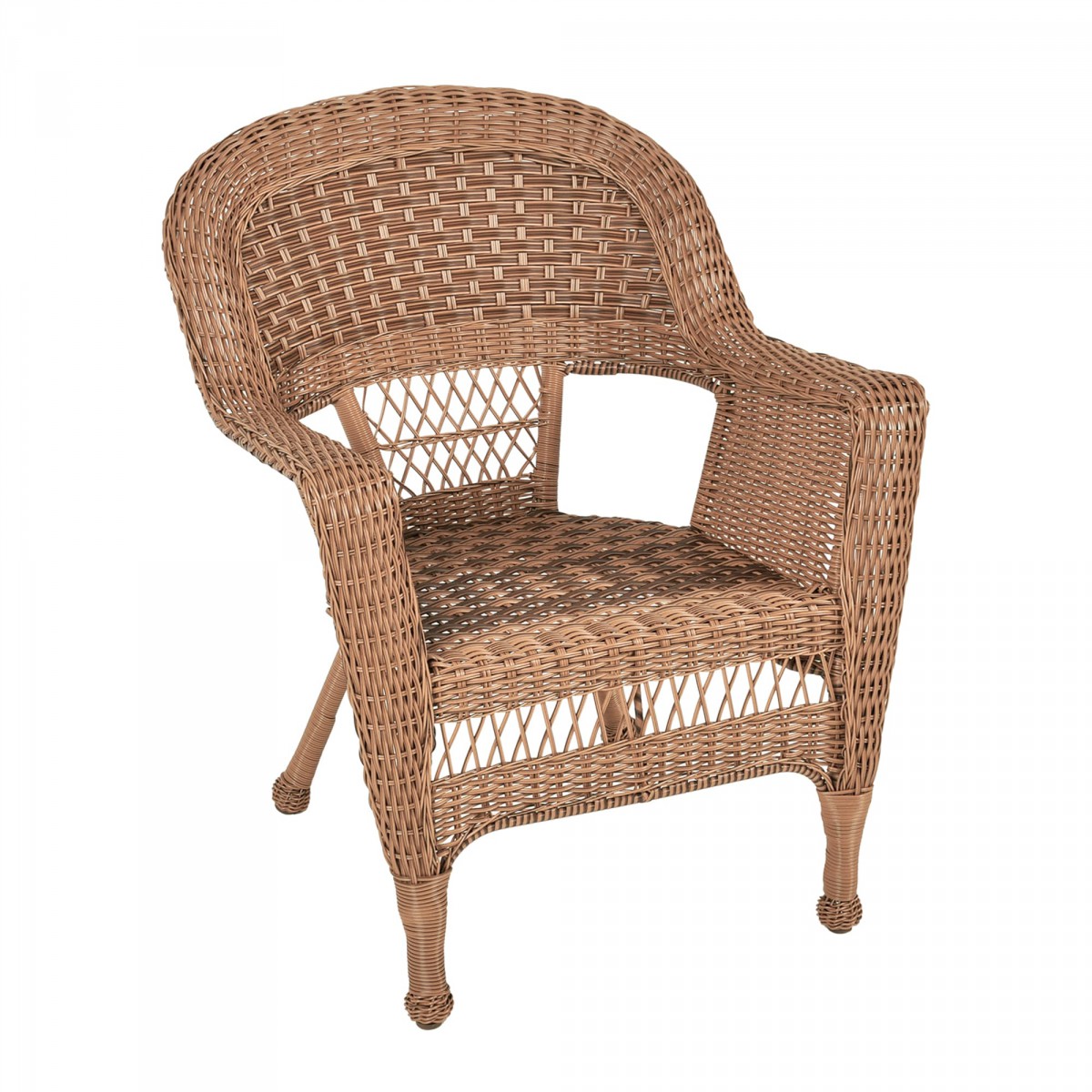 Honey Wicker Single Chair
