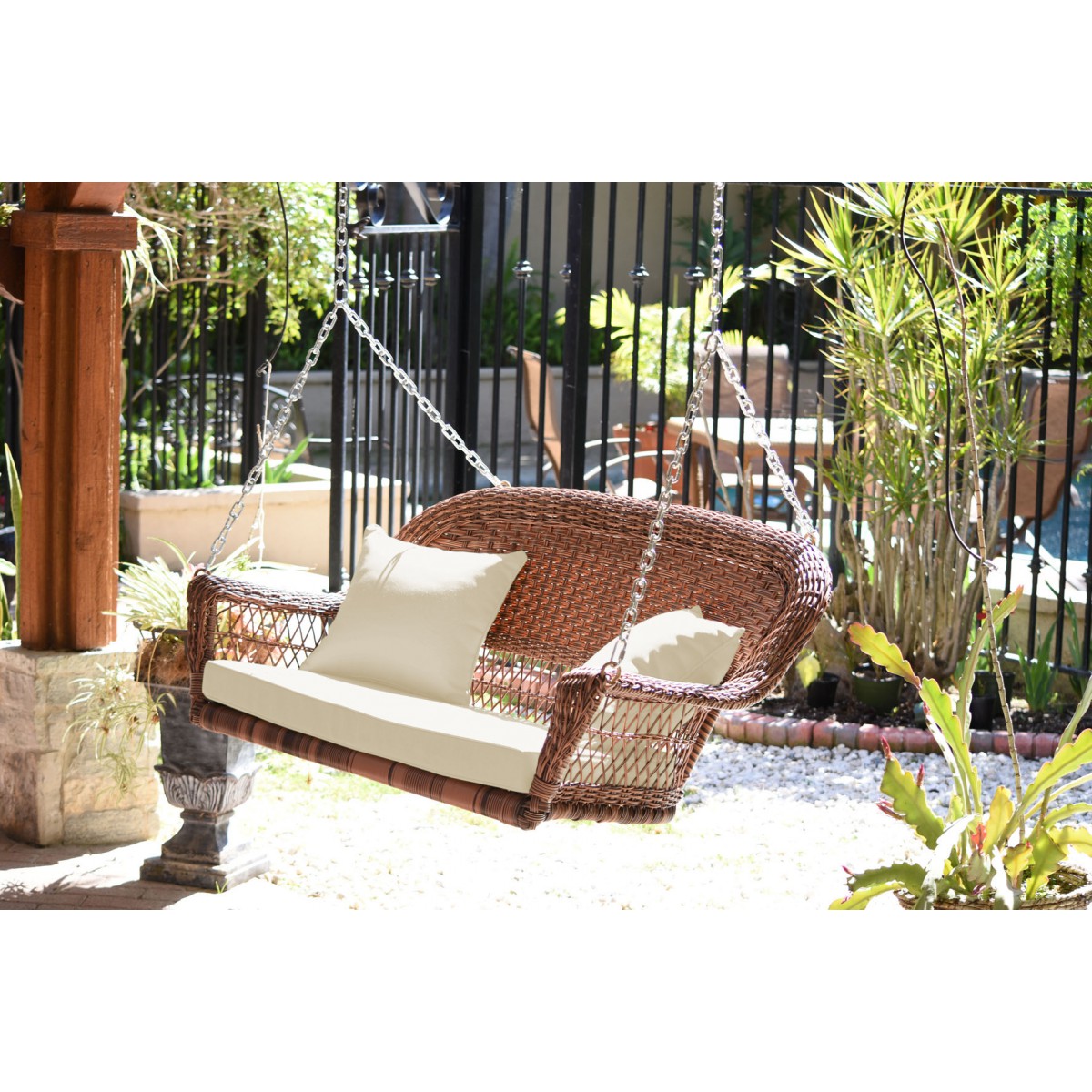 Resin wicker shop porch swing