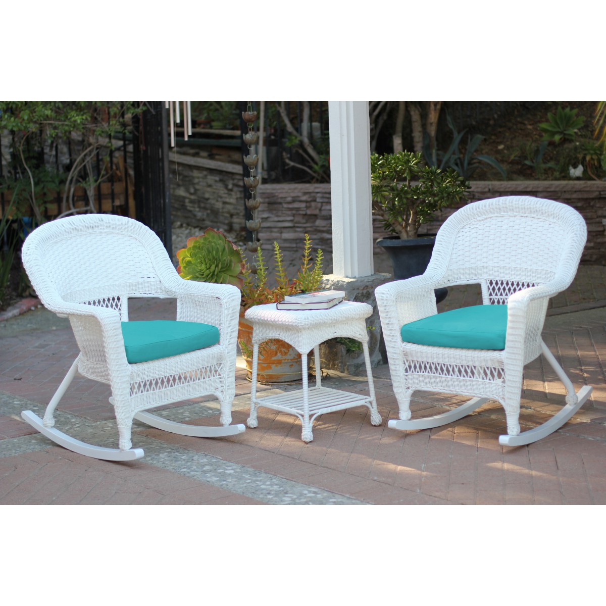 Jeco wicker rocking shop chair