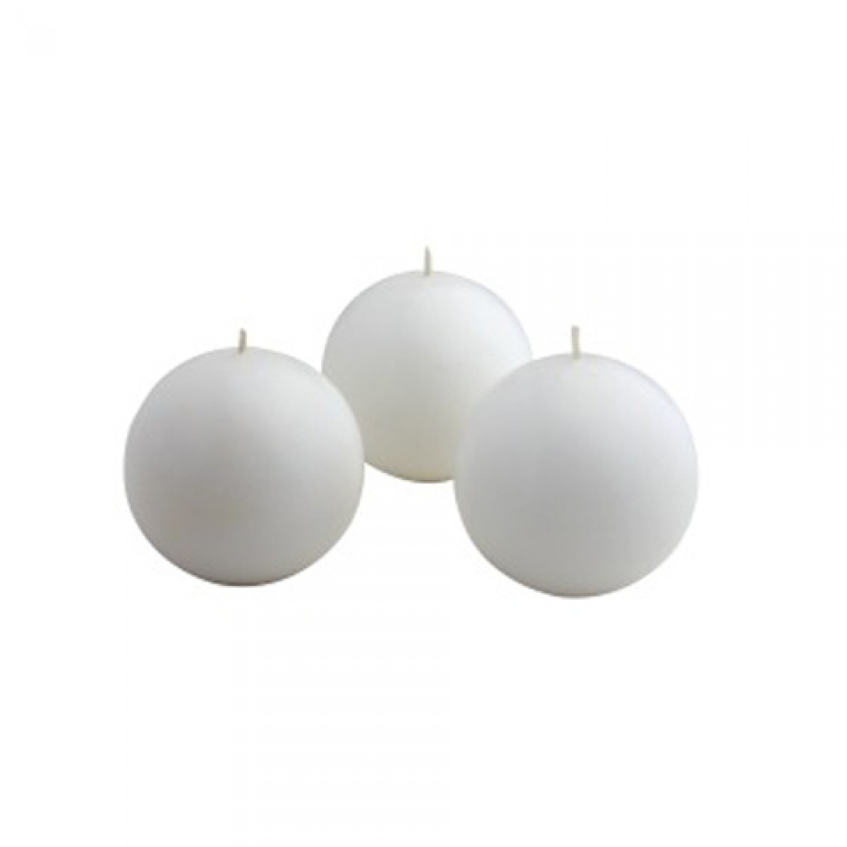 2 Inch White Citronella Ball Candles (96pcs/Case) Bulk