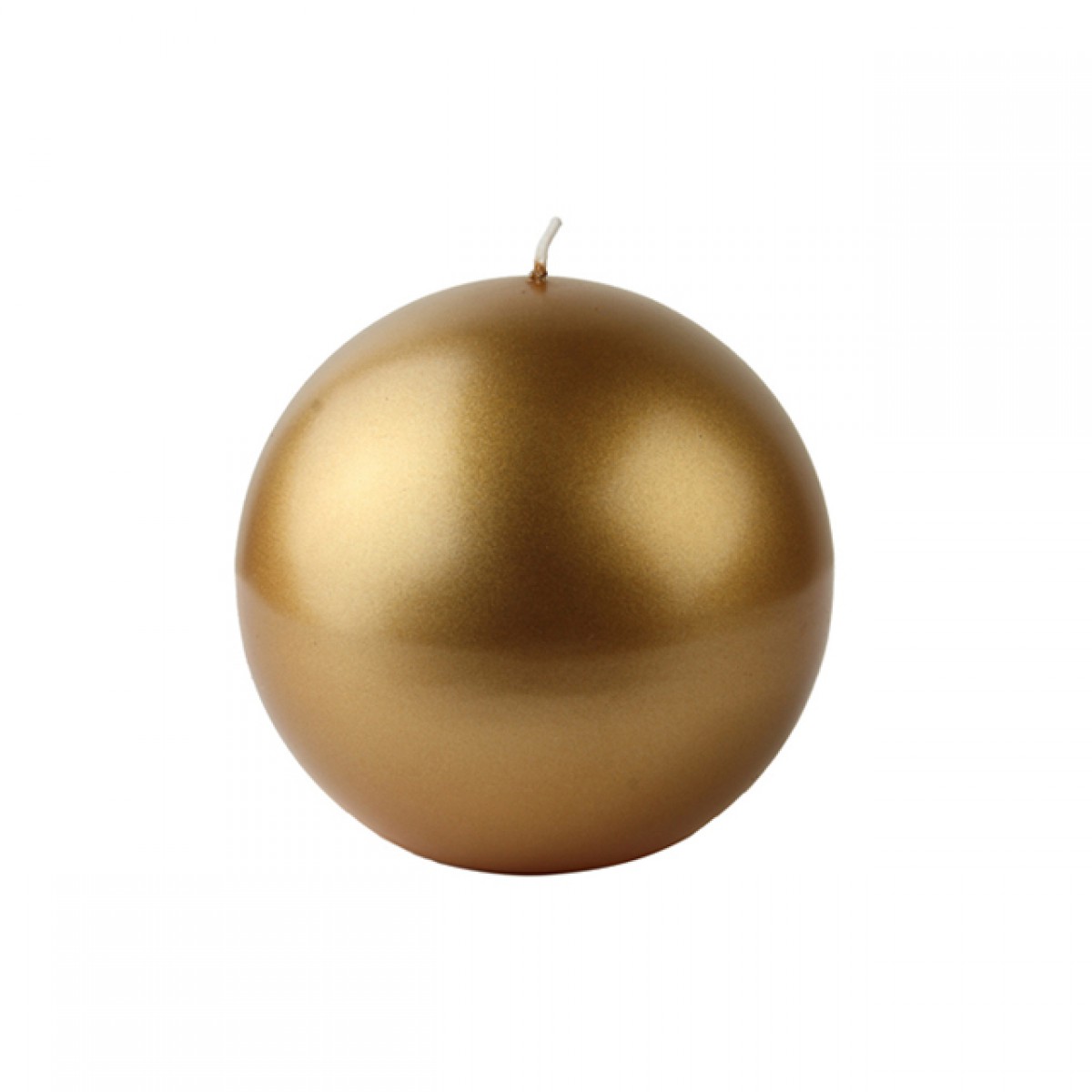 4 Inch Metallic Gold Ball Candles (2pc/Box)