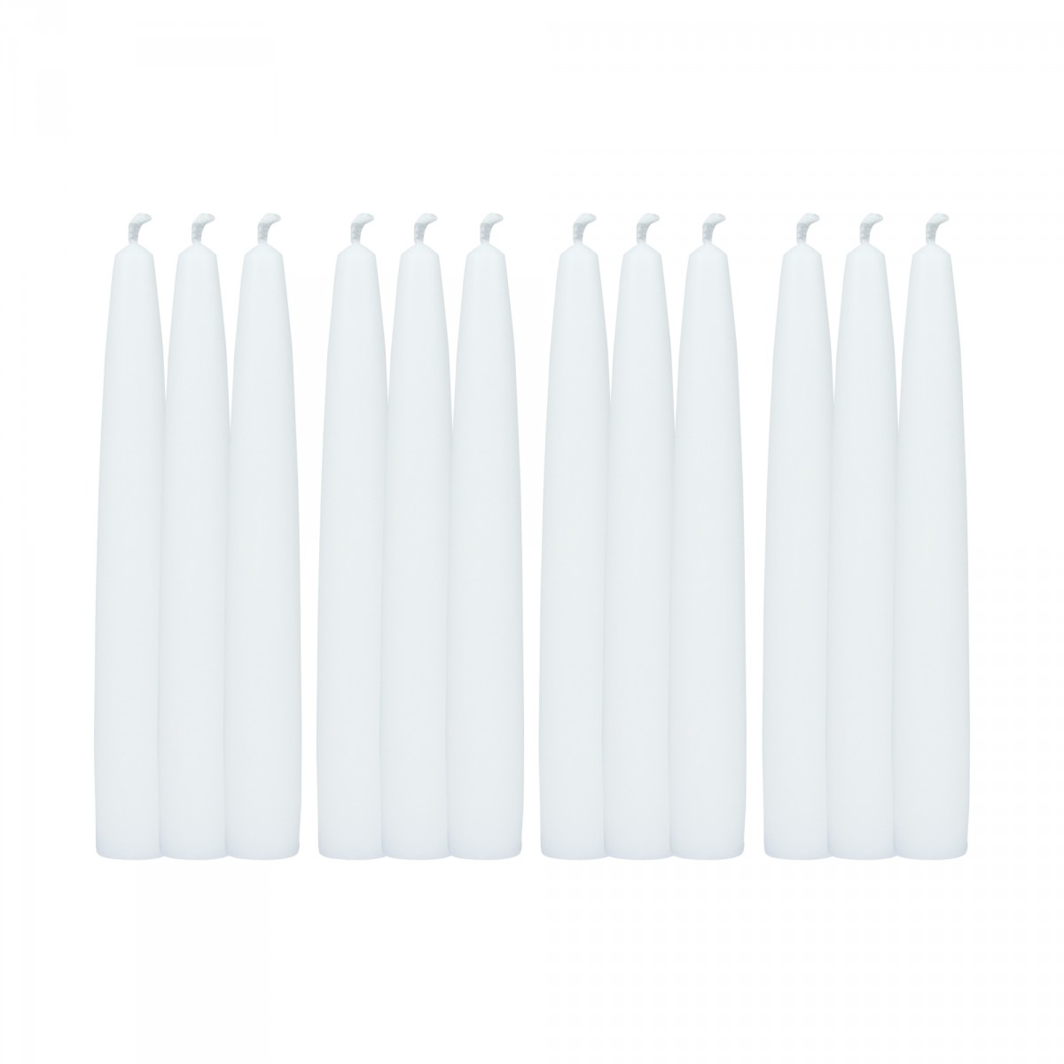 6 Inch White Taper Candles (1 Dozen)