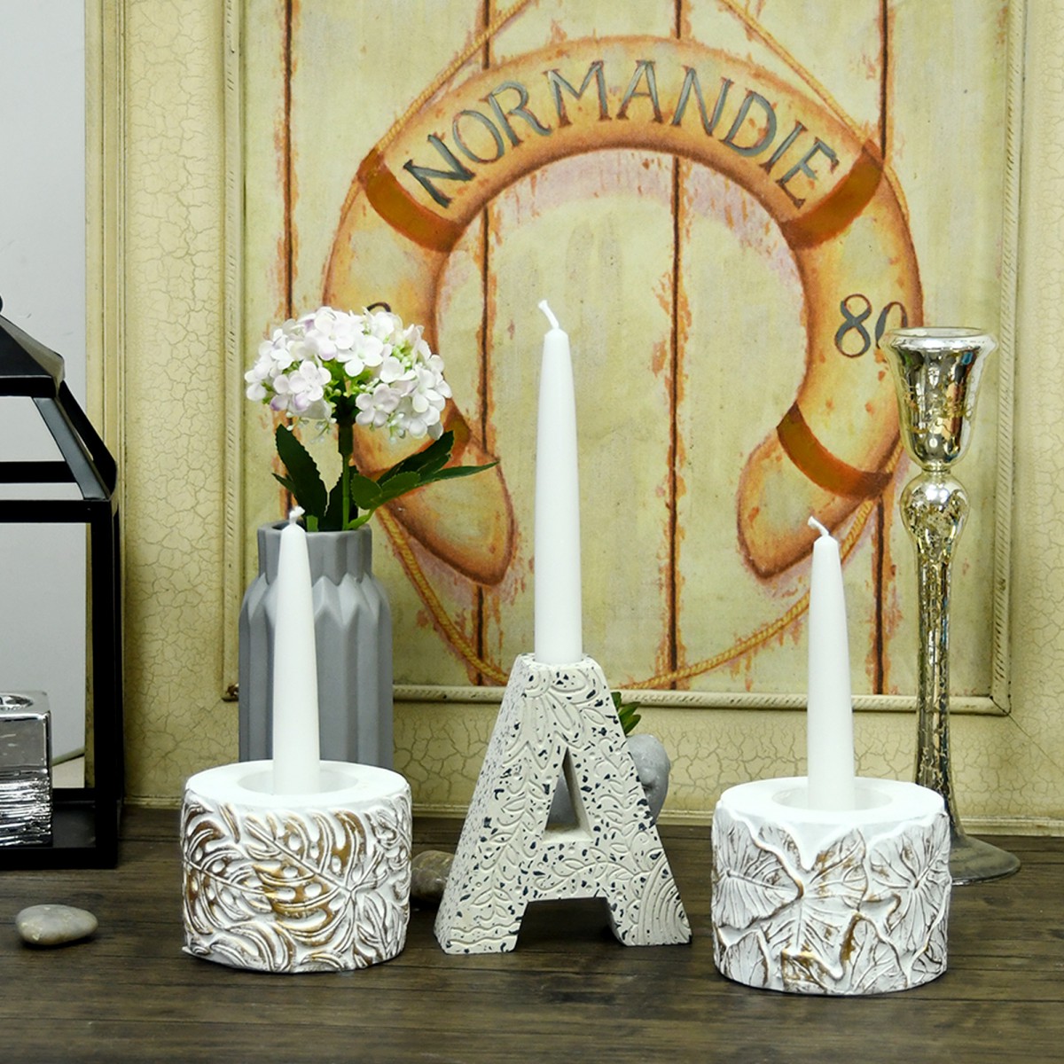 6 Inch White Taper Candles (1 Dozen)