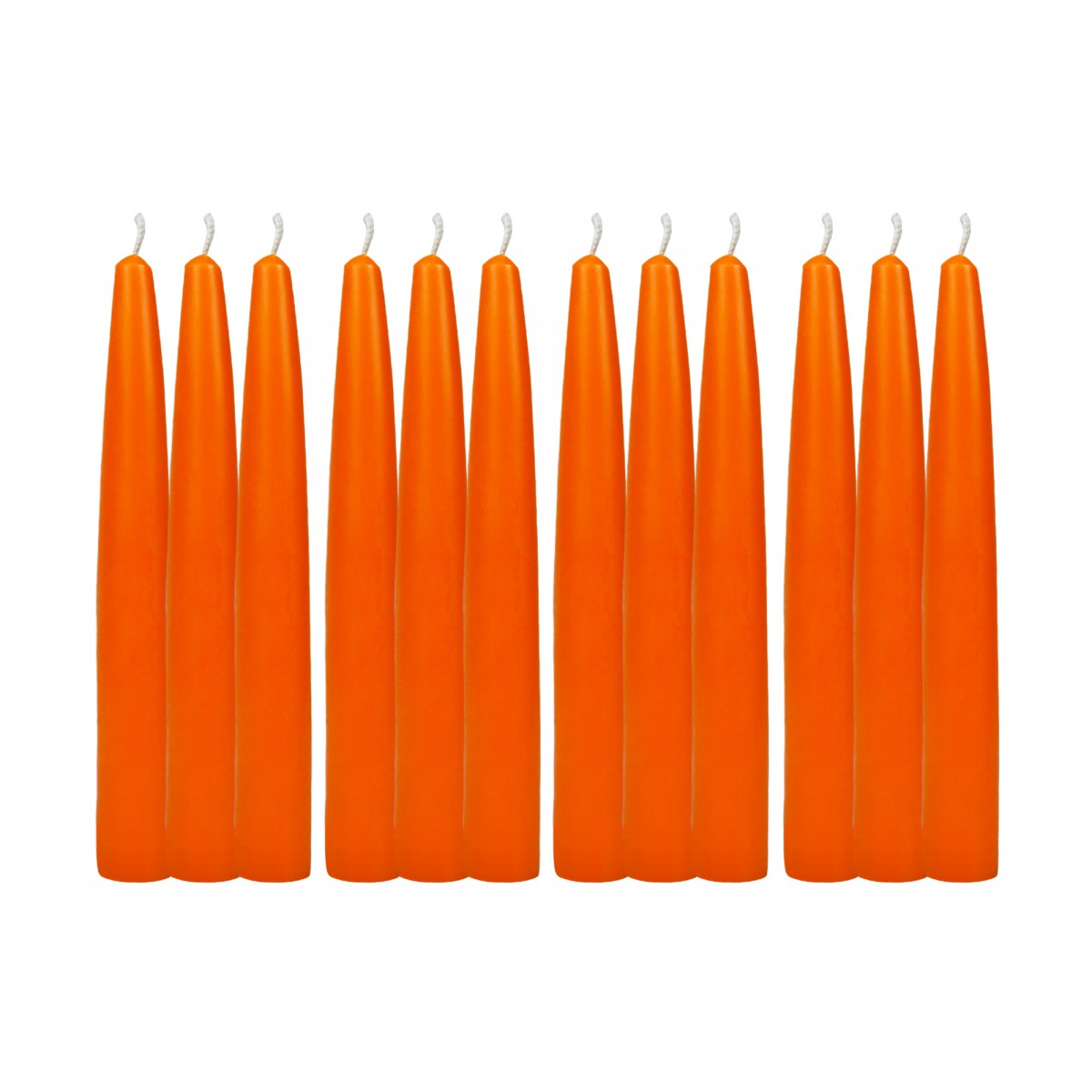 6 Inch Orange Taper Candles (144pcs/Case) Bulk