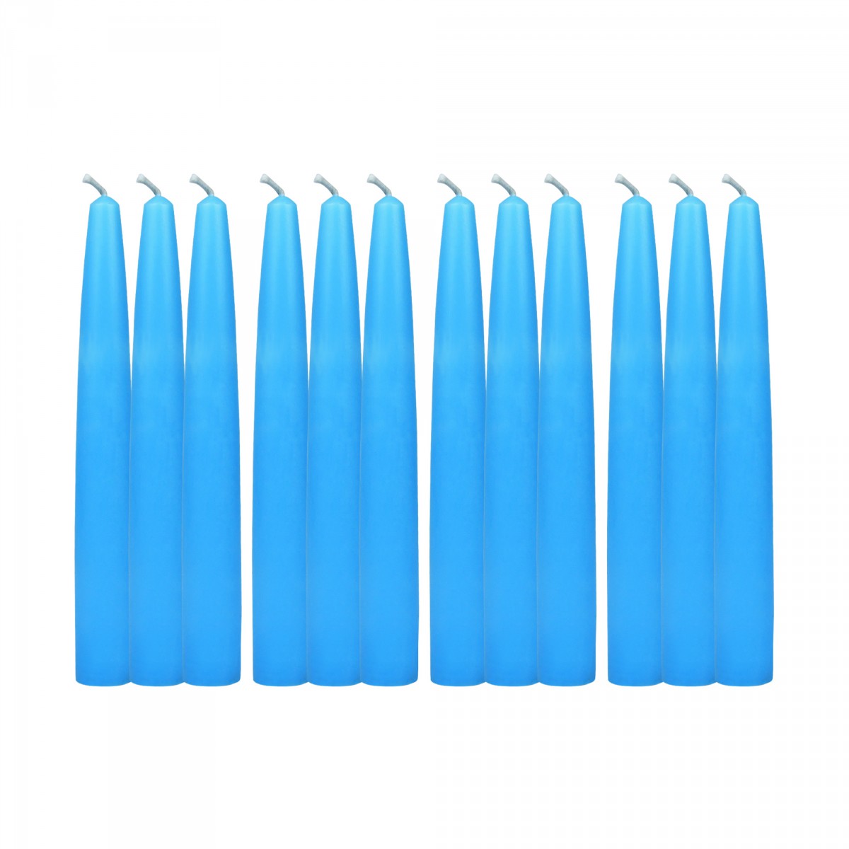 6 Inch Light Blue Taper Candles (1 Dozen)