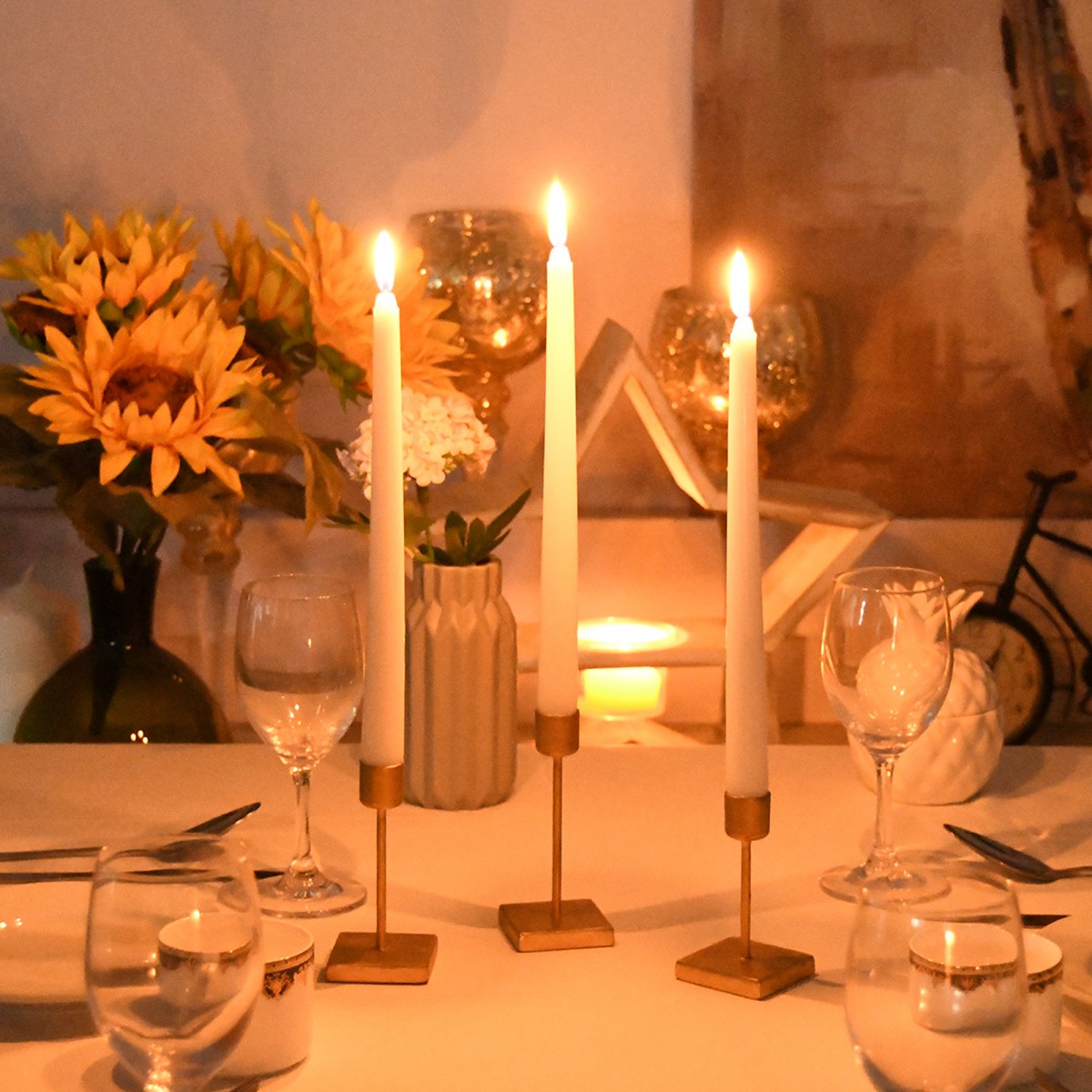 10 Inch White Taper Candles (144pcs/Case) Bulk