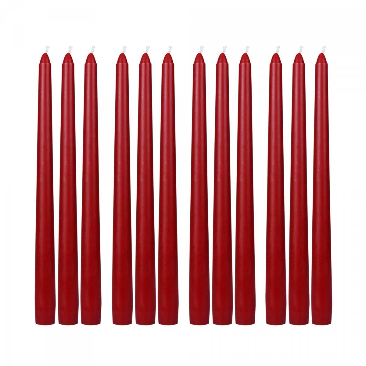 10 Inch Red Taper Candles (1 Dozen)