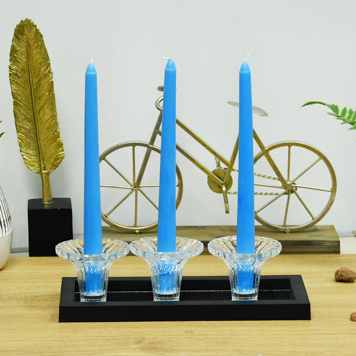 10 Inch Light Blue Taper Candles (144pcs/Case) Bulk