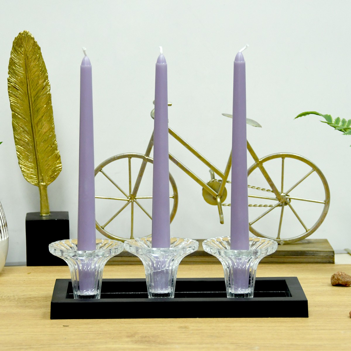 10 Inch Lavender Taper Candles (1 Dozen)