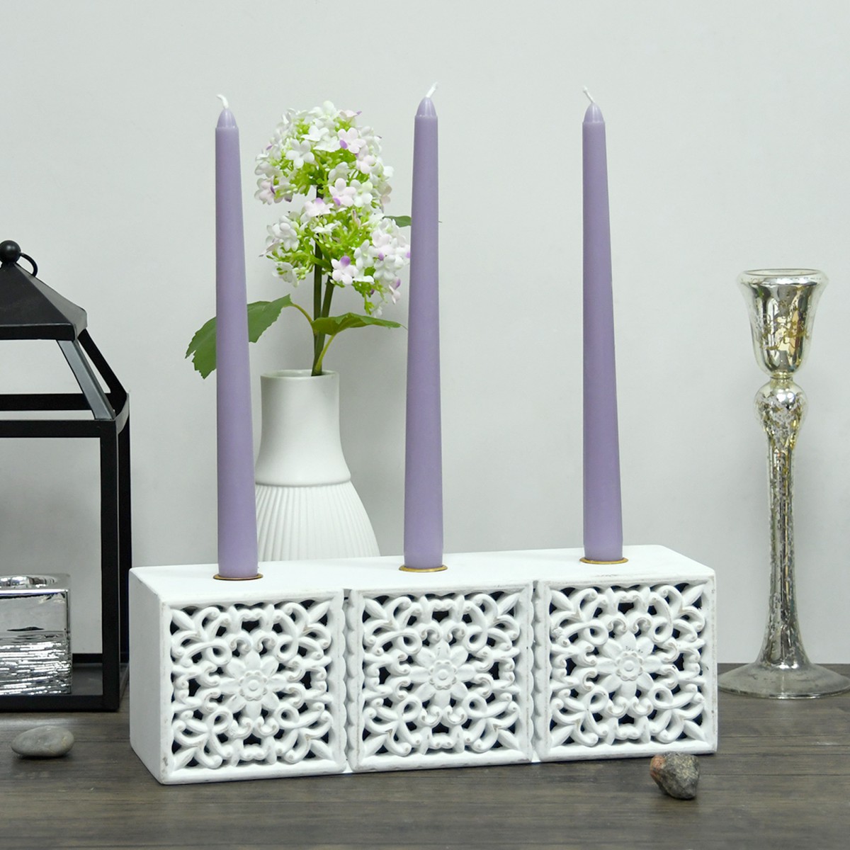 10 Inch Lavender Taper Candles (1 Dozen)