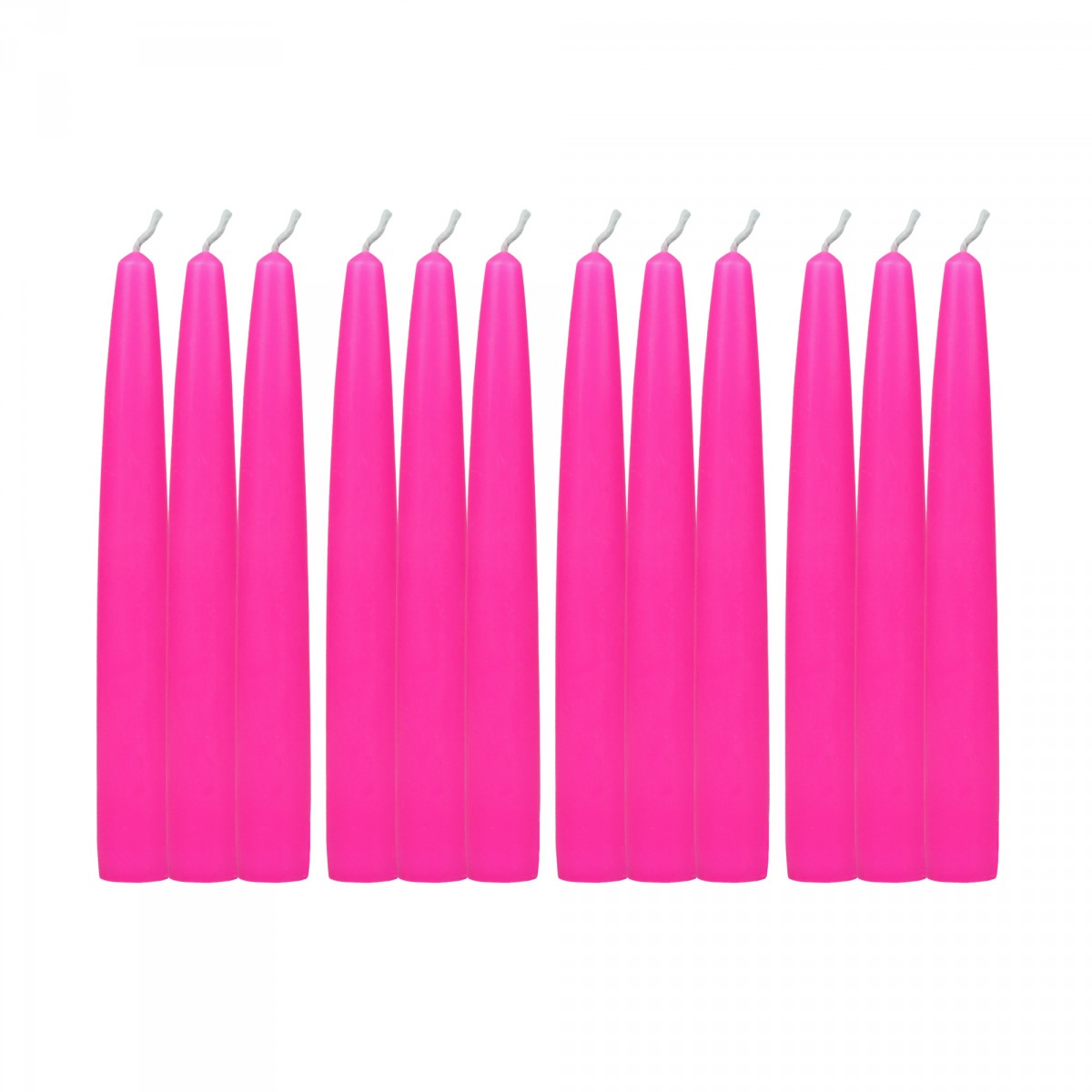 6 Inch Hot Pink Taper Candles (1 Dozen)