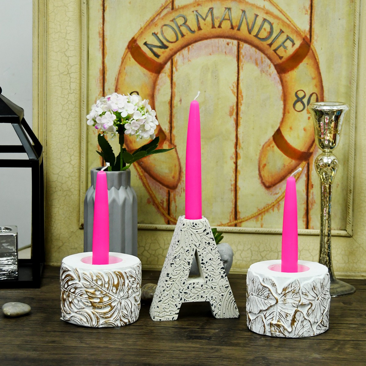 6 Inch Hot Pink Taper Candles (144pcs/Case) Bulk