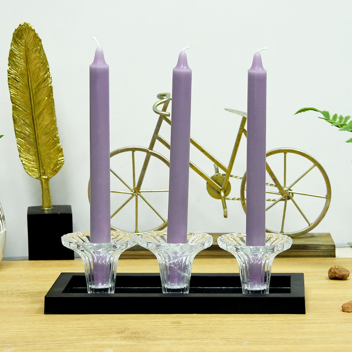 10 Inch Lavender Straight Taper Candles 144pcs Case Bulk