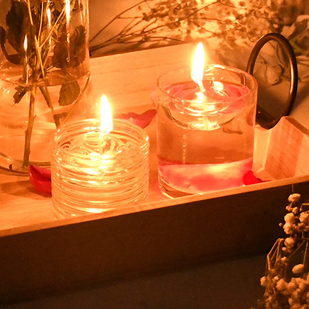 1.75 Inch Clear Gel Floating Candles (12pc/Box)