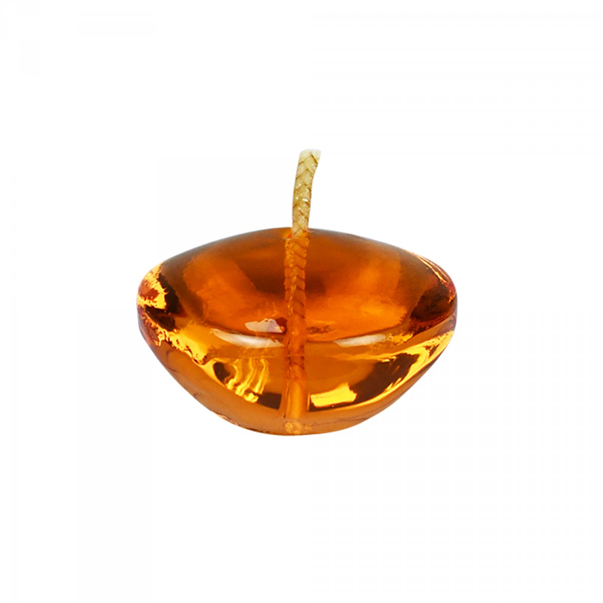 1.75 Inch Clear Orange Gel Floating Candles (144pcs/Case) Bulk