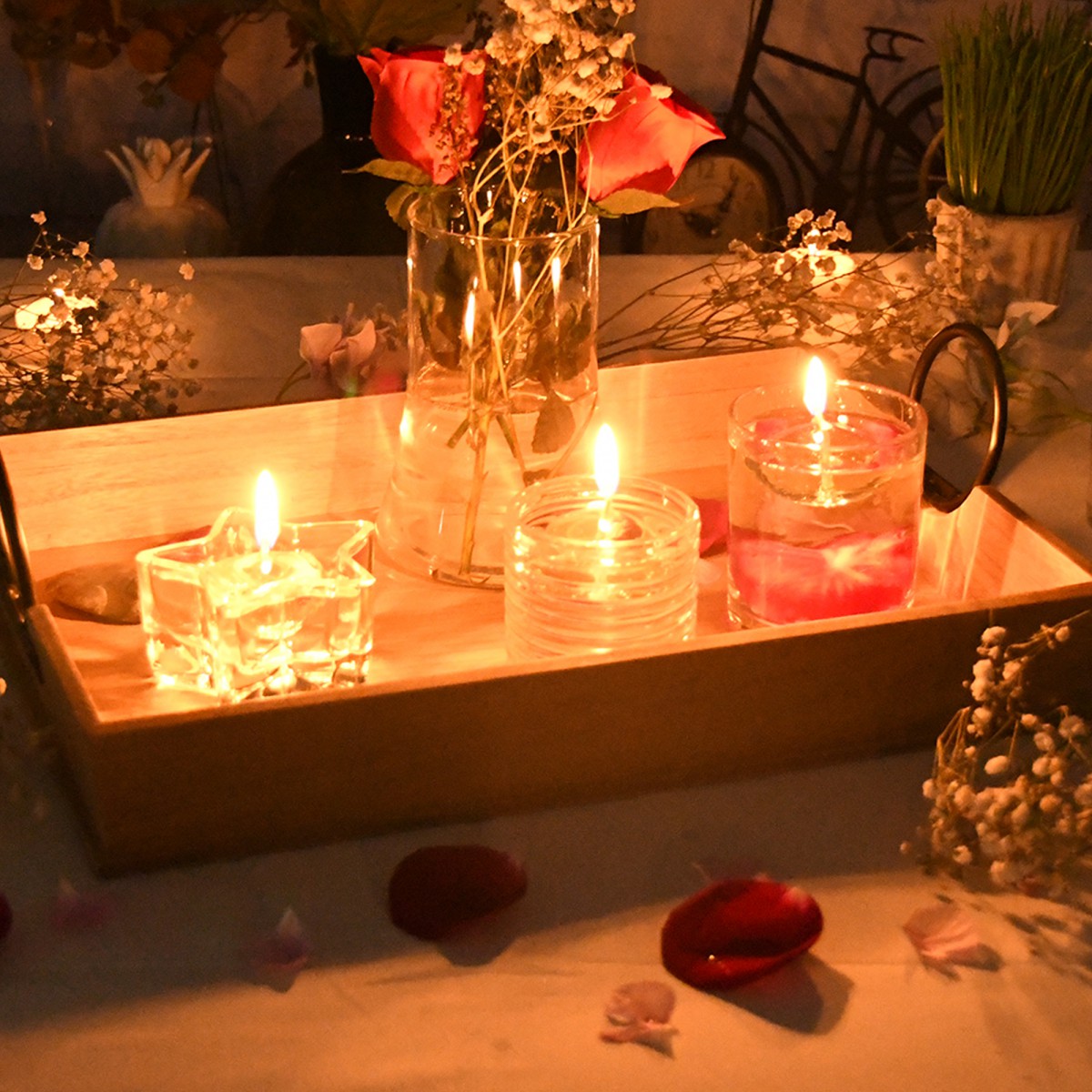 1.75 Inch Clear Aqua Gel Floating Candles (12pc/Box)