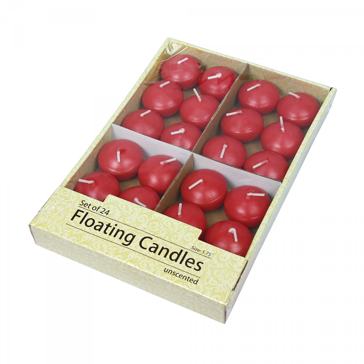 1 3/4 Inch Red Floating Candles (288pcs/Case) Bulk