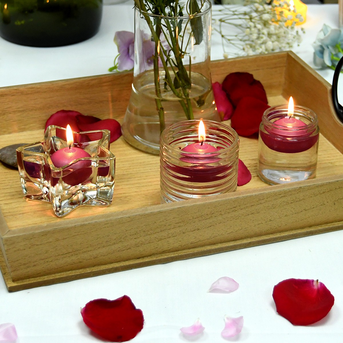 2 1/4 Inch Purple Floating Candles For Weddings Events Purple Floating ...