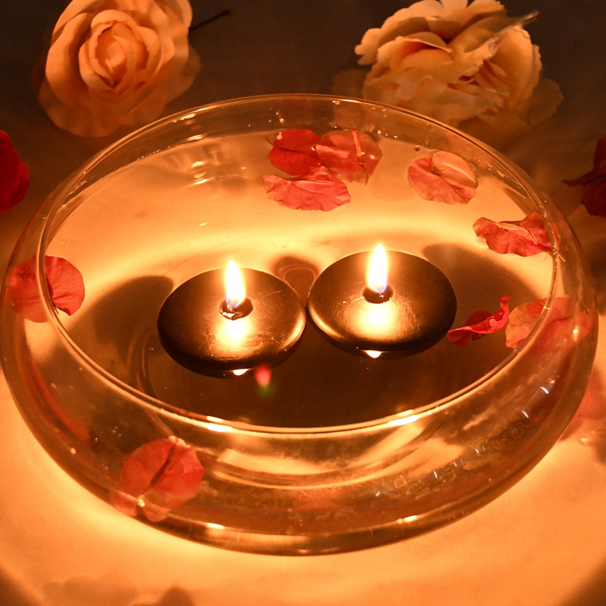 2 1/4 Inch Black Floating Candles (96pcs/Case) Bulk