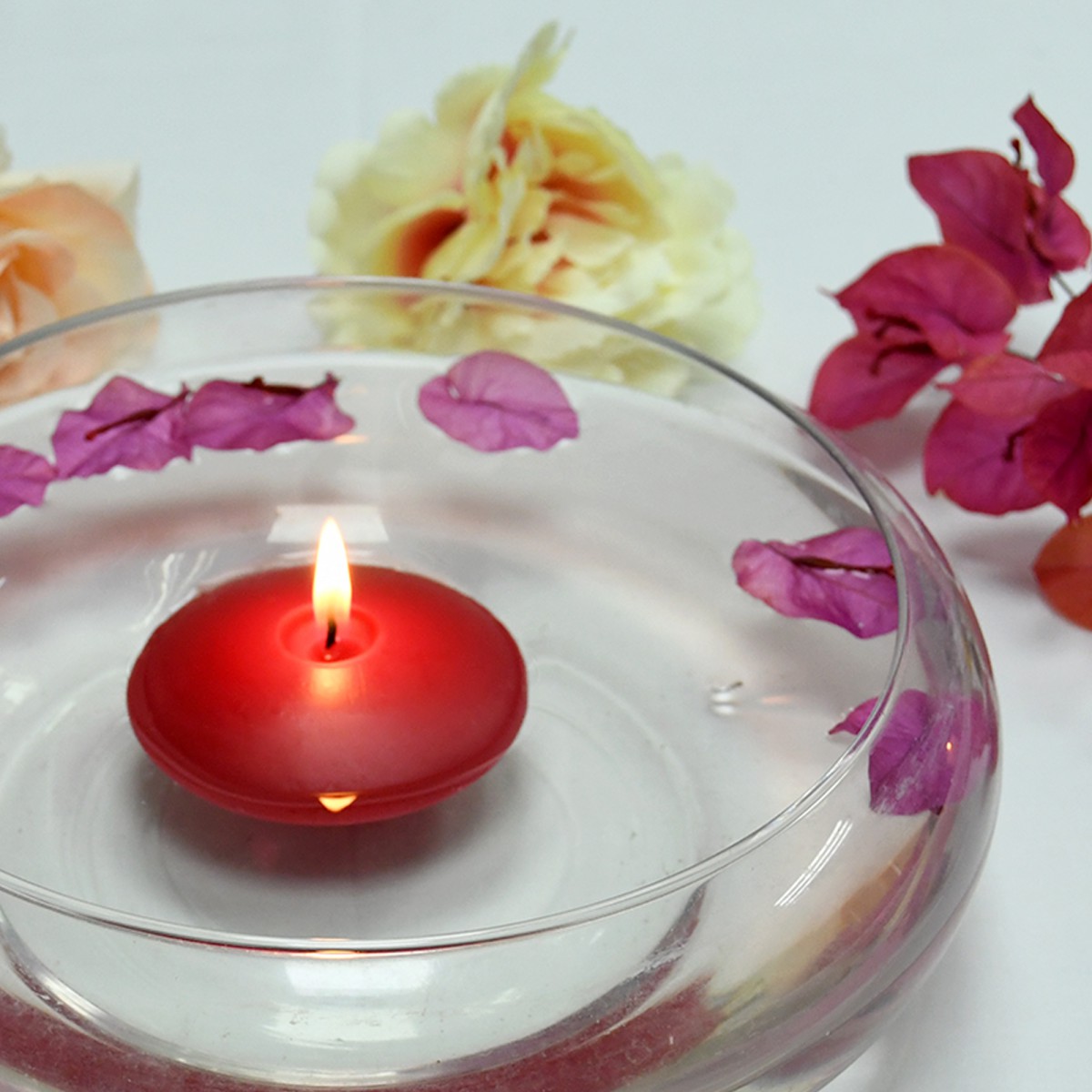 3 Inch Red Floating Candles (12pc/Box)