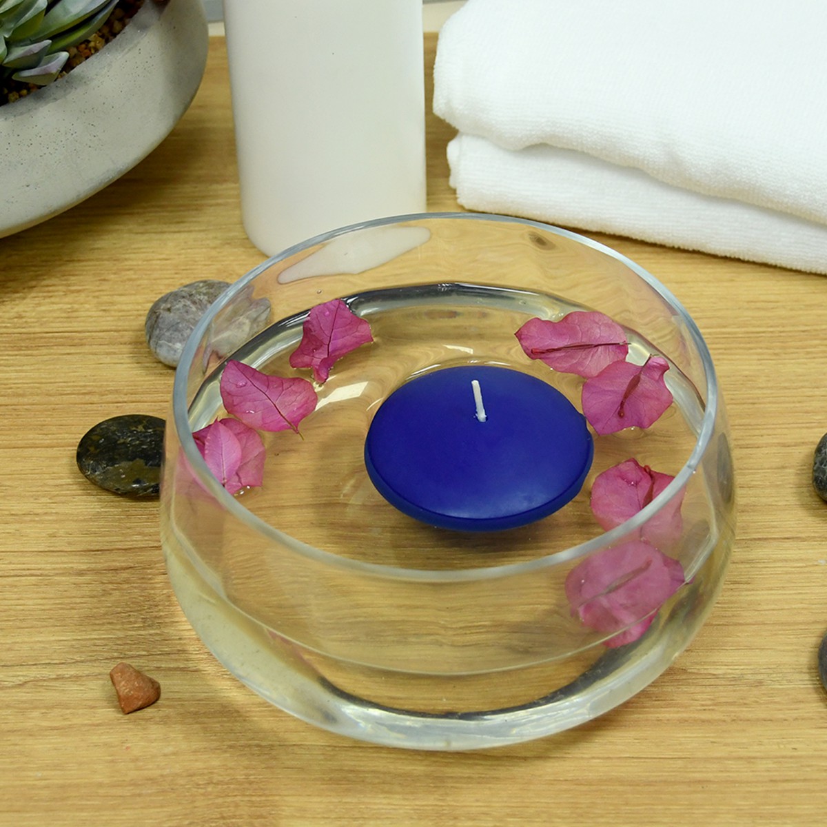3 Inch Royal Blue Floating Candles (12pc/Box)