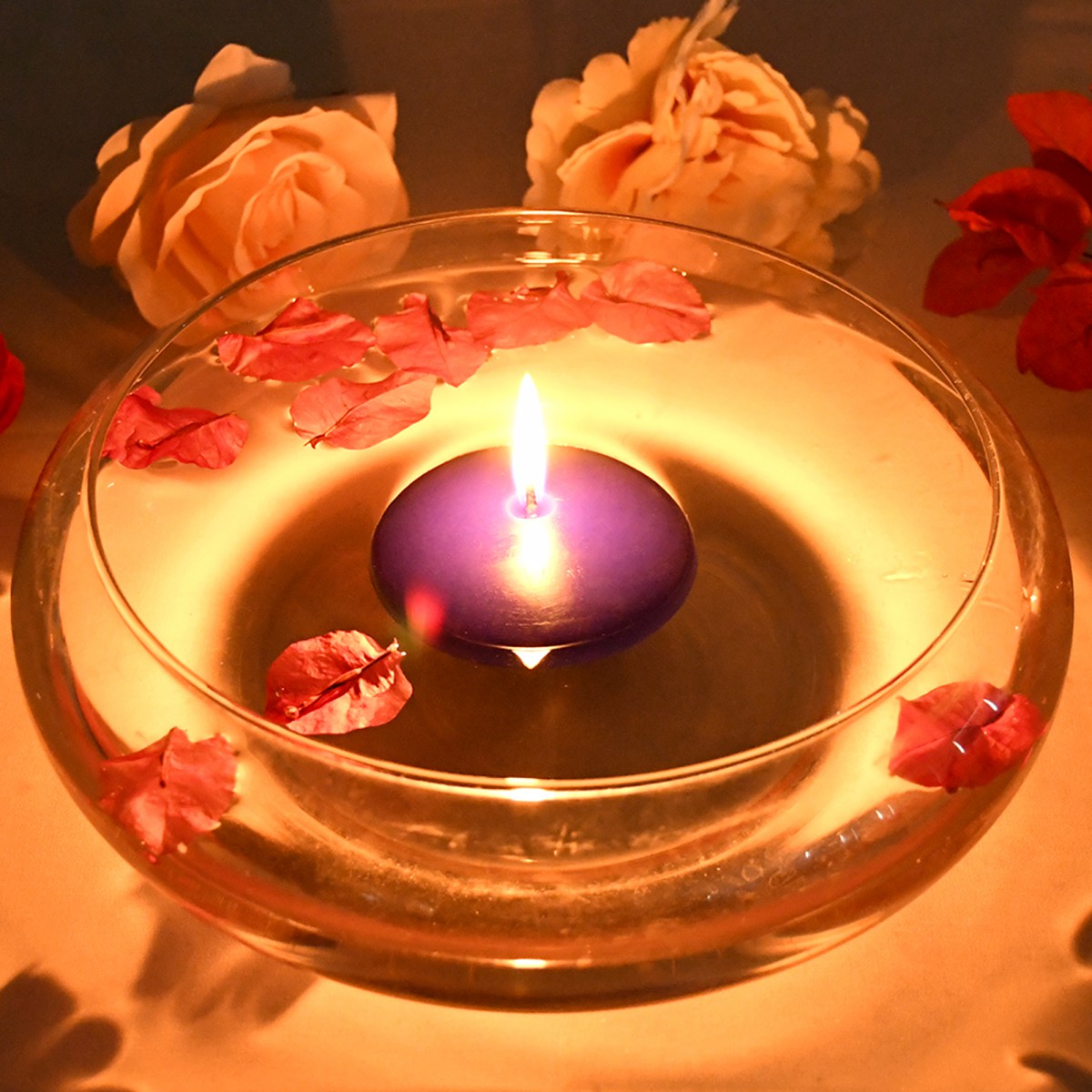 3 Inch Royal Blue Floating Candles (12pc/Box)