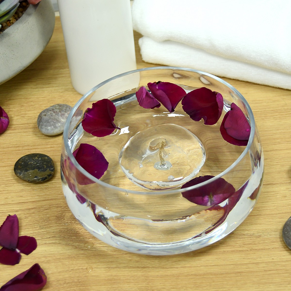 3 Inch Clear Gel Floating Candles (6pc/Box)