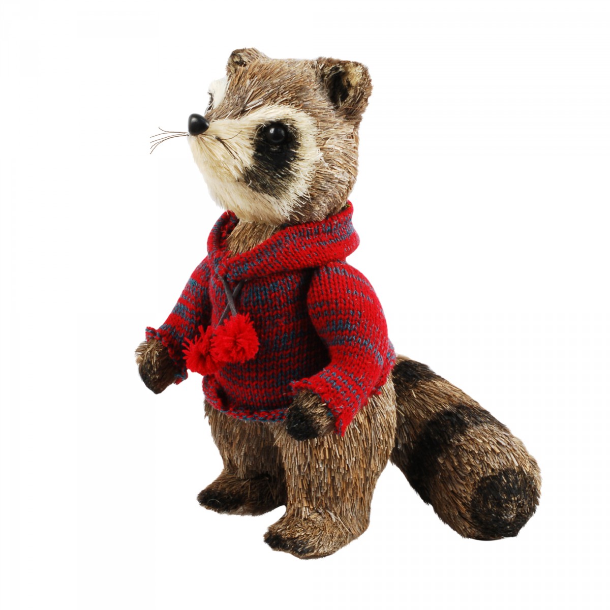 Rattan Racoon 11.5 Inch H Large Christmas Decorative Raccoon