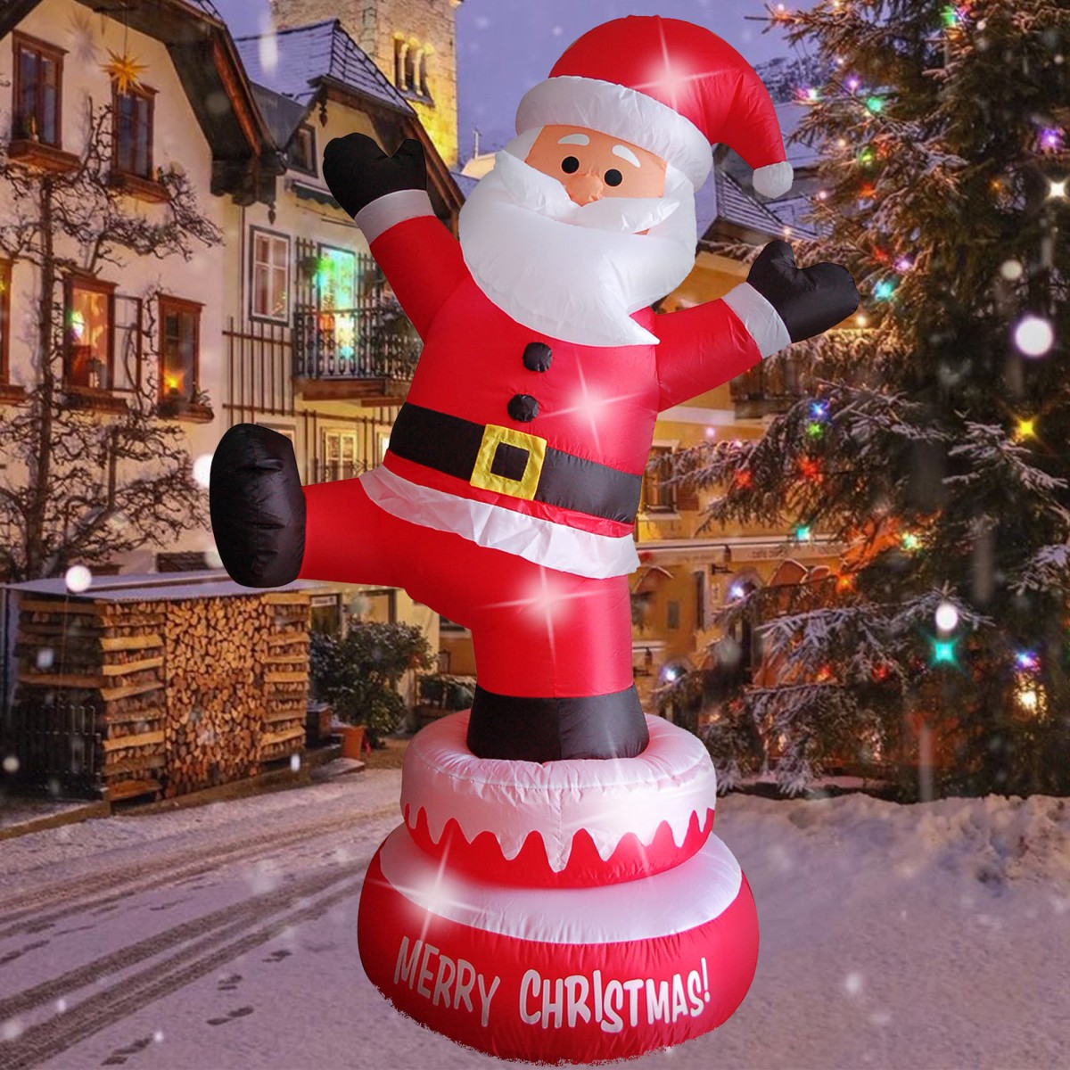5FT Inflatable Rotating Santa Claus