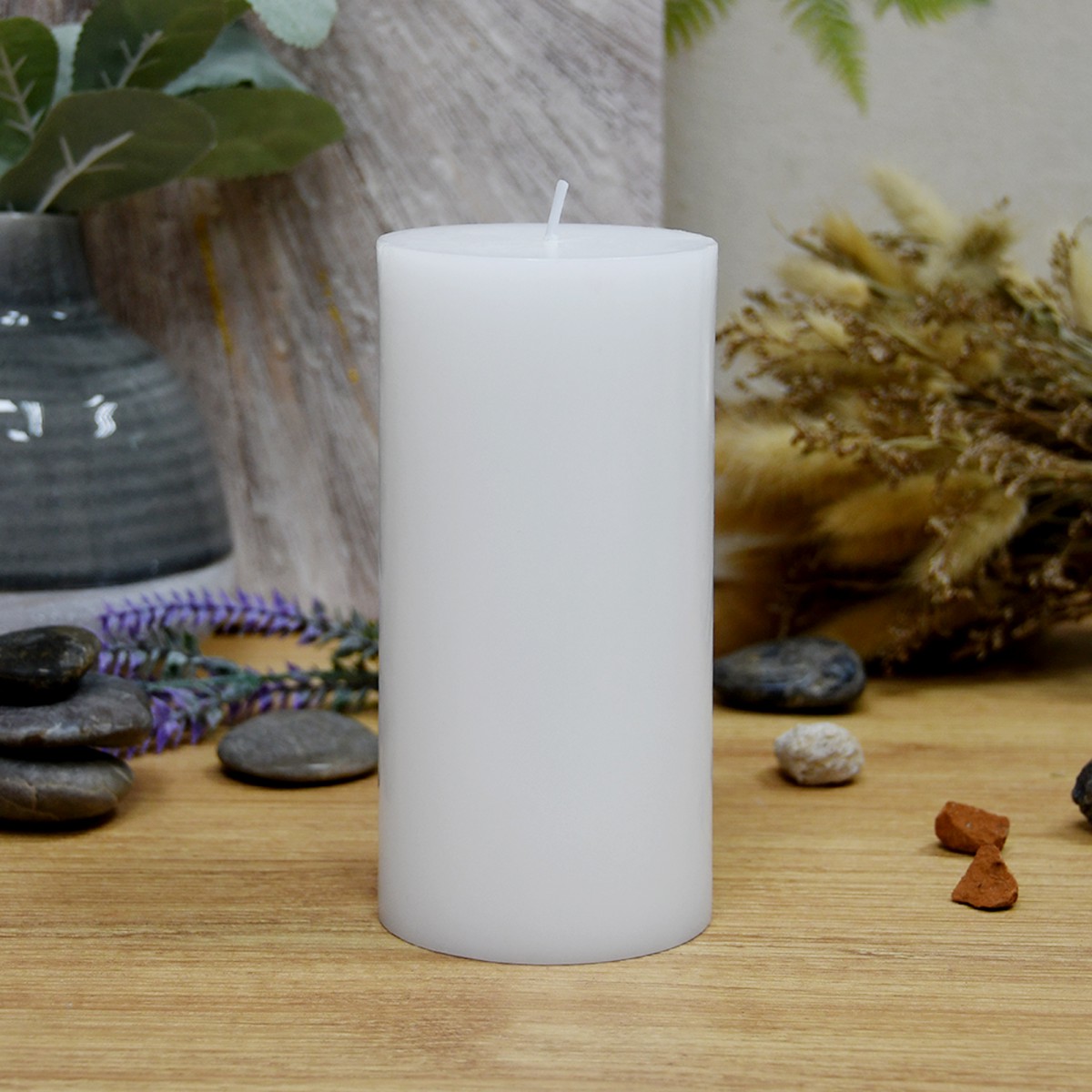 3 x 6 Inch White Citronella Pillar Candle (12pcs/Case) Bulk