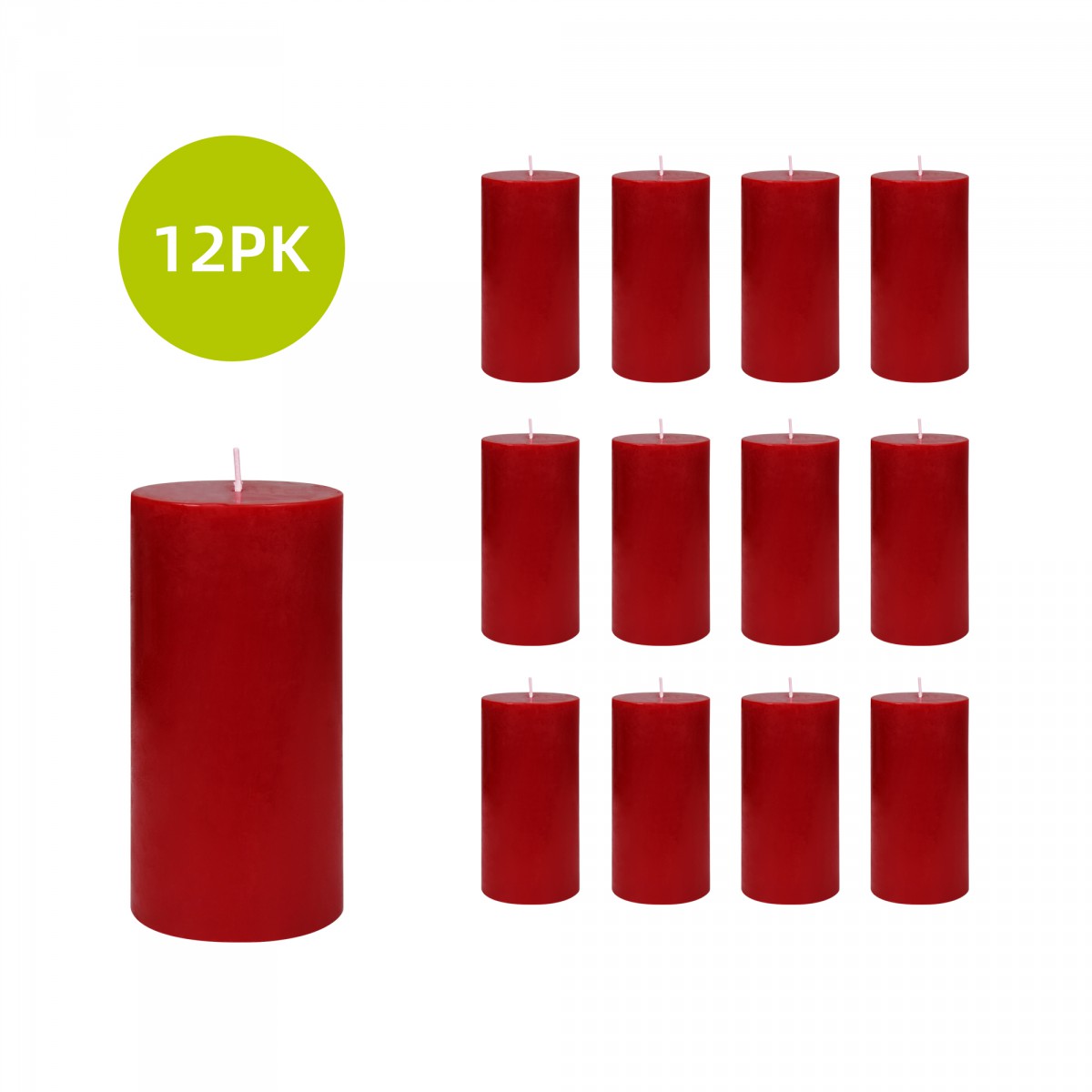 3 x 6 Inch Red Pillar Candle