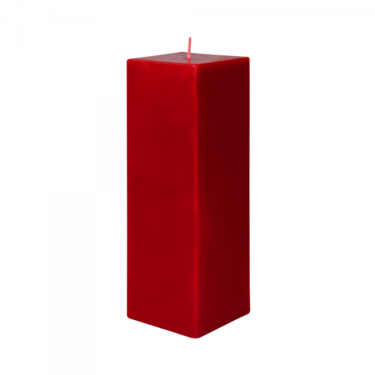 3 x 9 Inch Red Square Pillar Candle