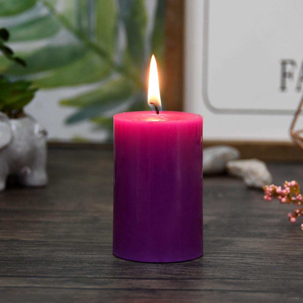 2 x 3 Inch Purple Pillar Candle
