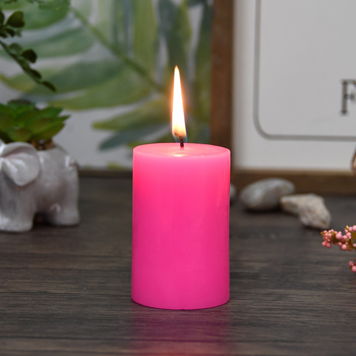 Pink outlet pillar candles