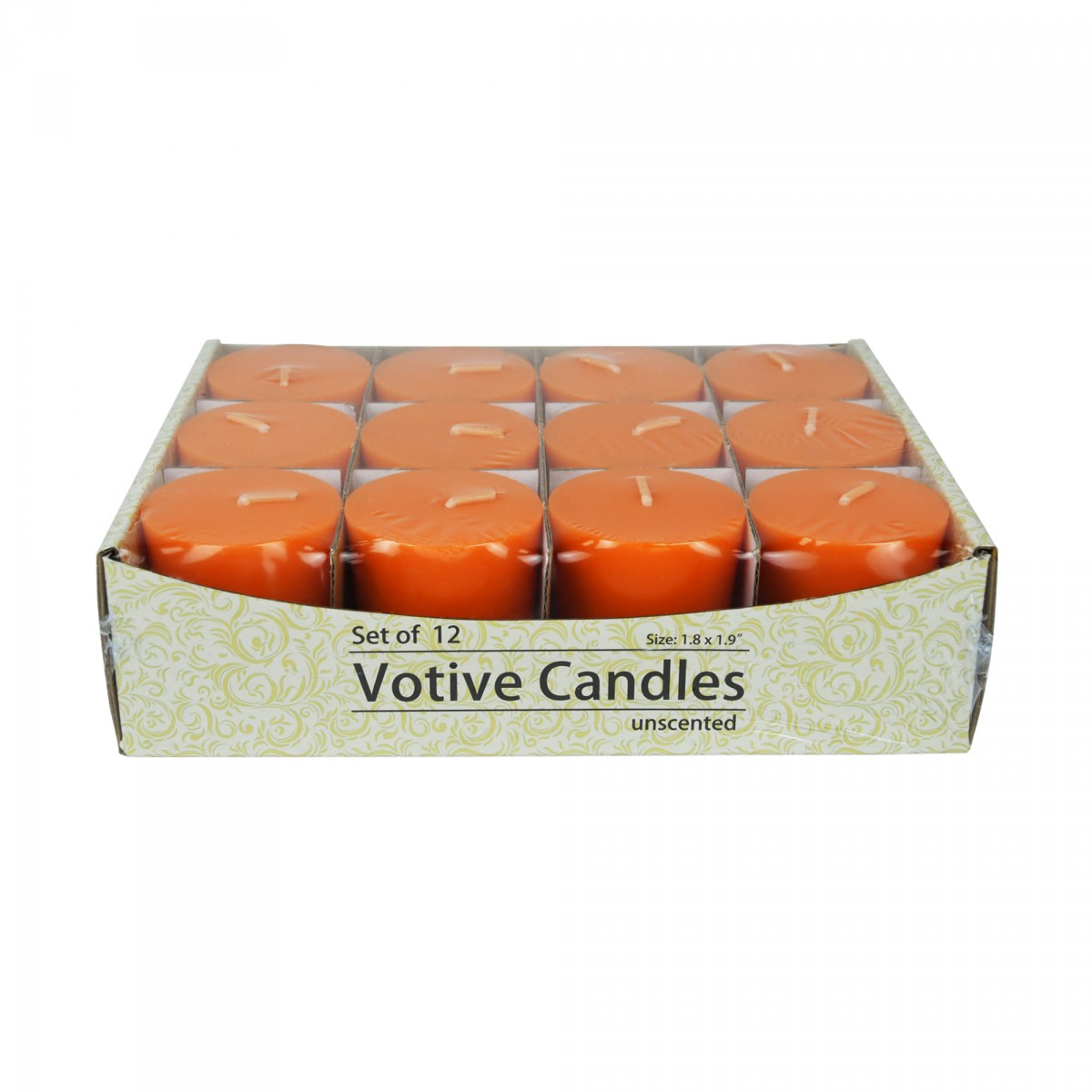 Orange Votive Candles (96pc/Case) Bulk