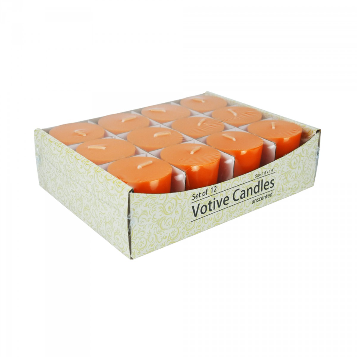 Orange Votive Candles (96pc/Case) Bulk