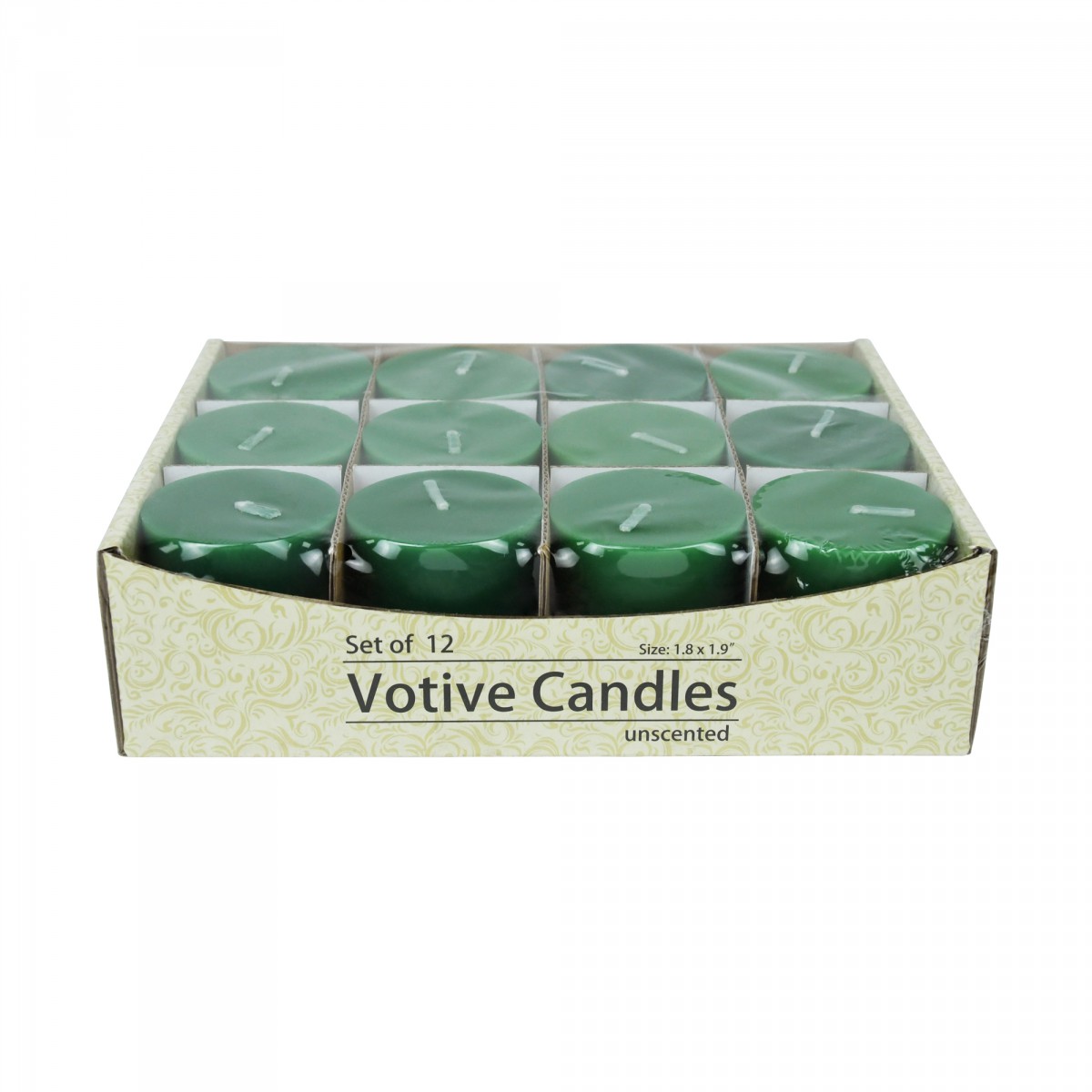 Hunter Green Votive Candles (12pc/Box)