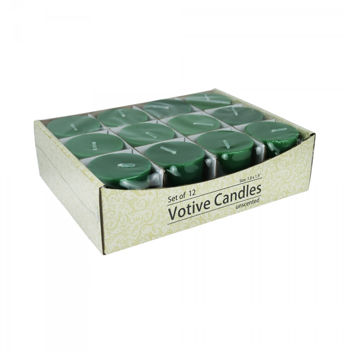 Hunter Green Votive Candles (12pc/Box)