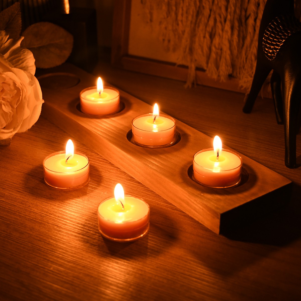 12pk Pumpkin Spice Orange Tealight Candles