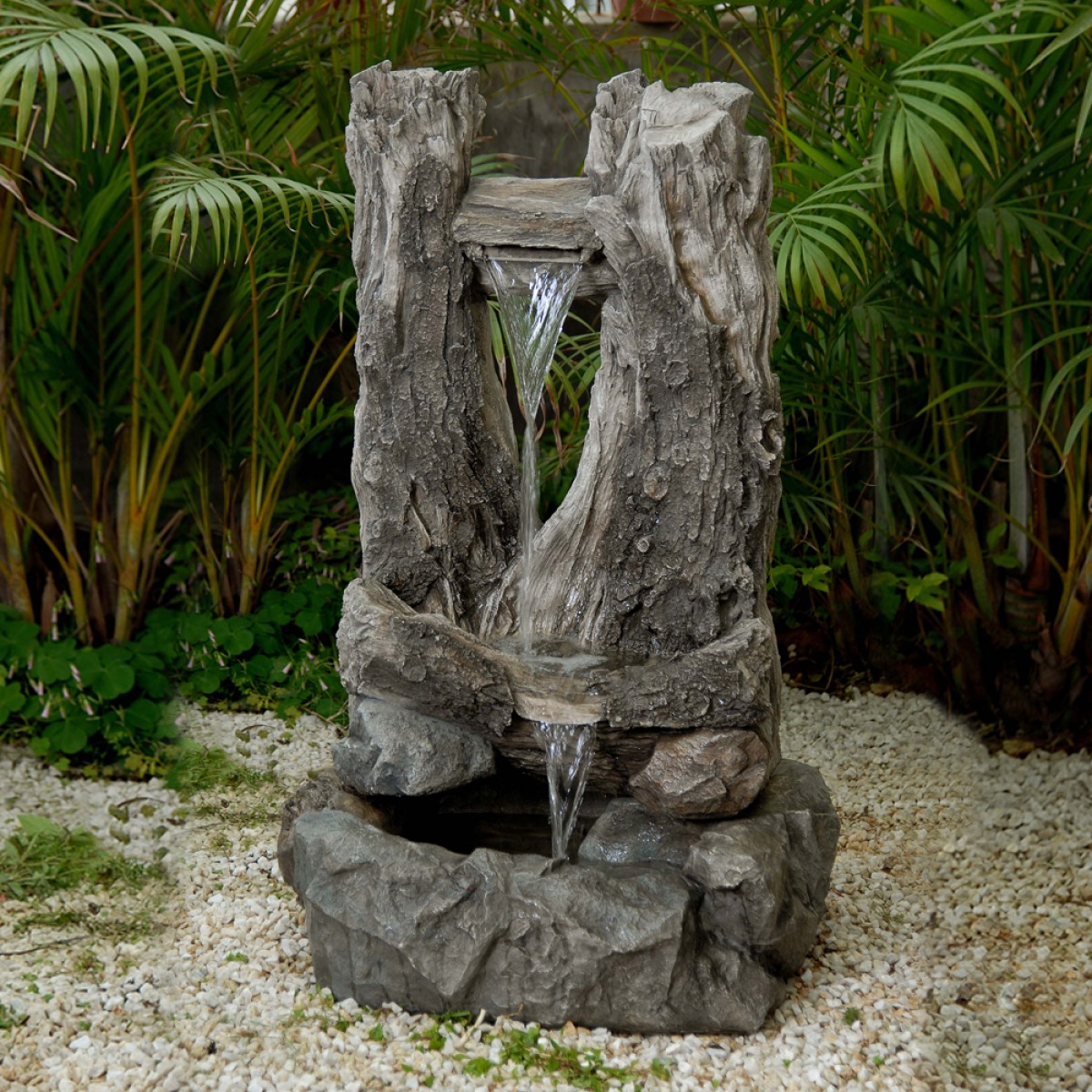 Wood Water Fall Fountain