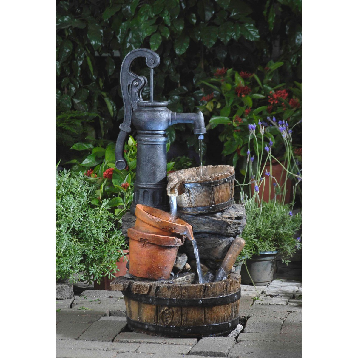 Classic Water Pump Fountain With Led Light