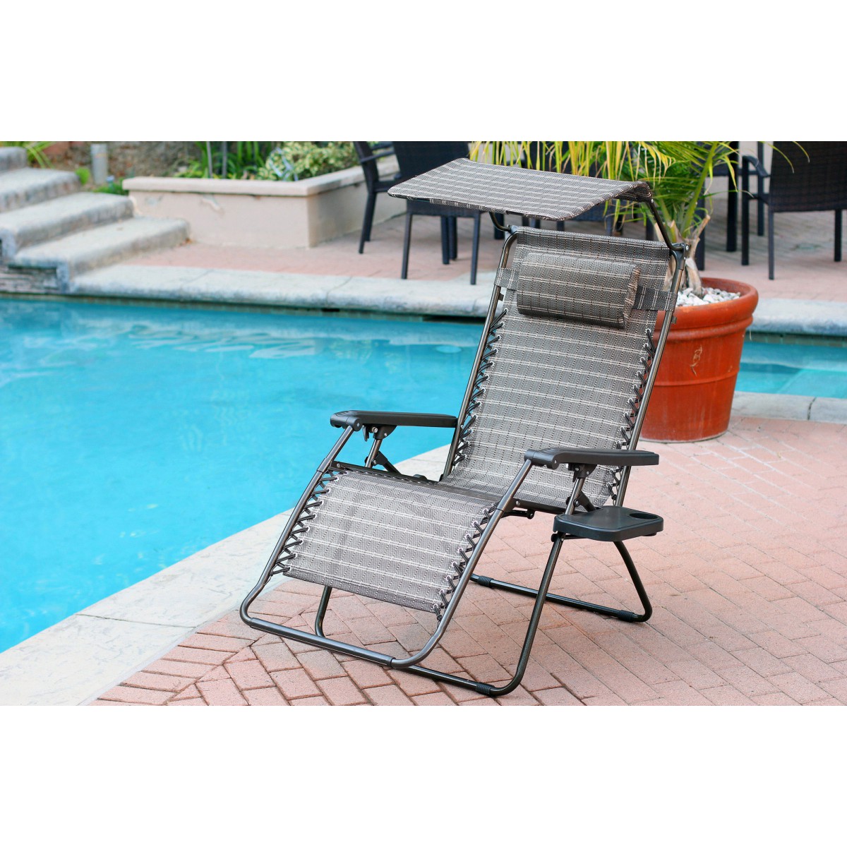 Gravity chair with sale sunshade