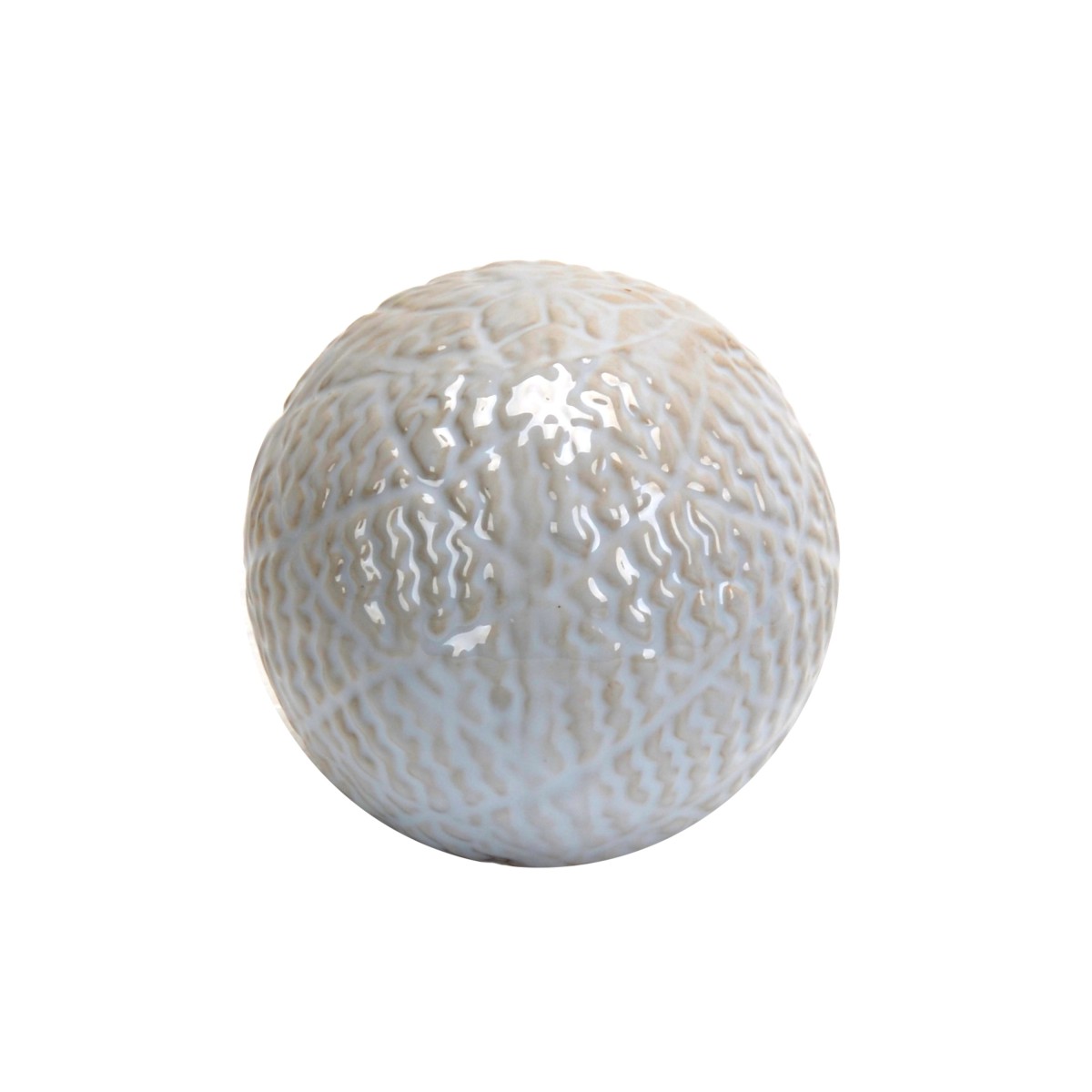 3.7 Inch Decorative Ceramic Spheres White