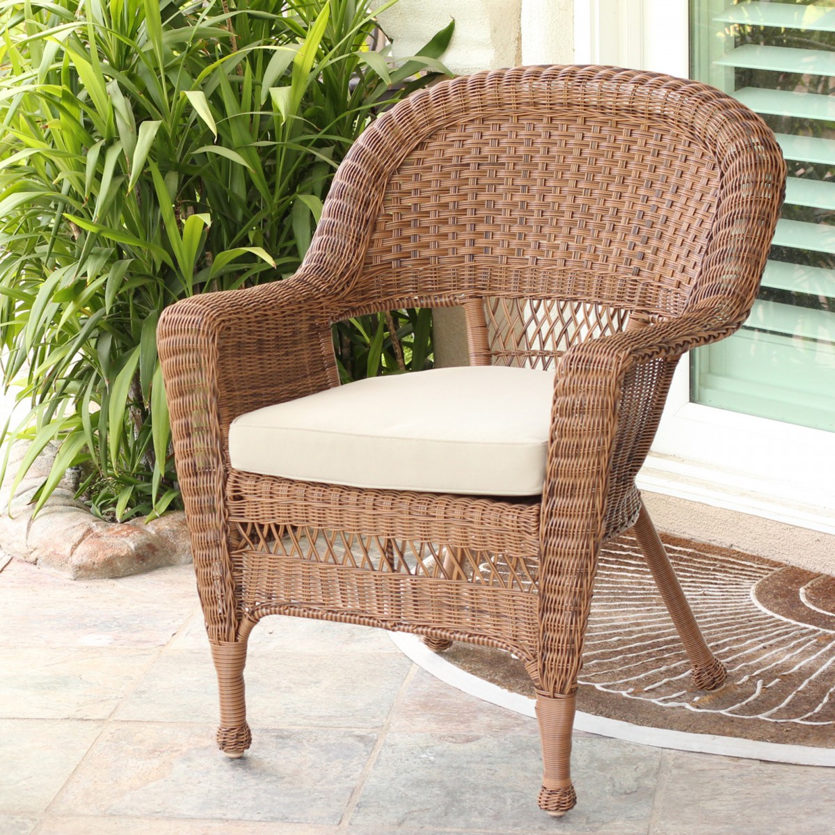 Tan deals wicker chair