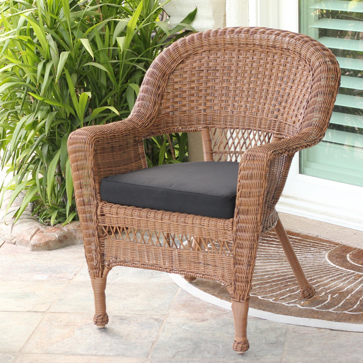 Black wicker outlet chair cushions